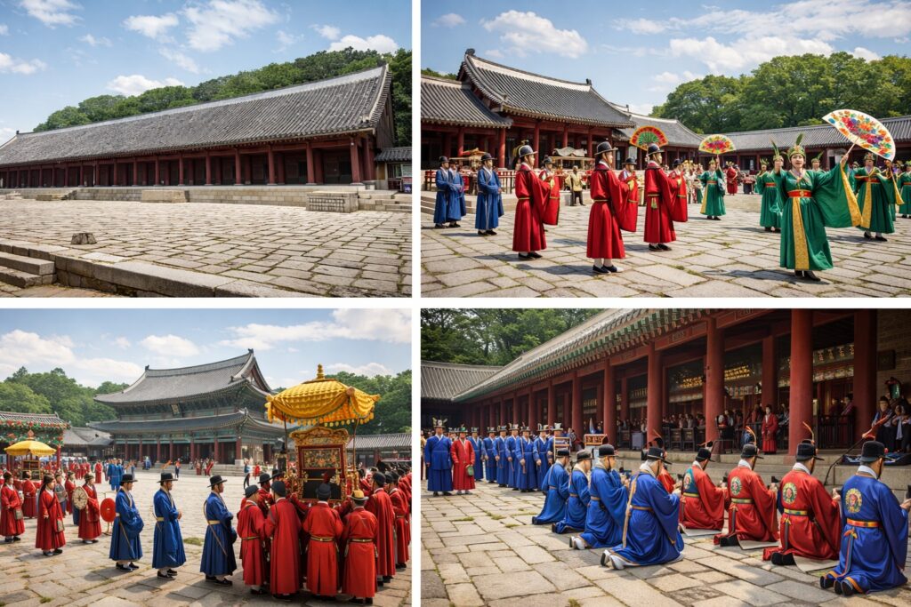 Jongmyo Daeje royal ancestral ritual festival ceremony held at Jongmyo Shrine in Seoul