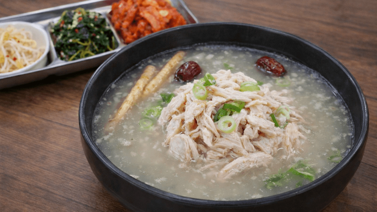Stamina Korean chicken soup with ginseng near Gyeongbokgung Palace in Seochon Jongno Seoul