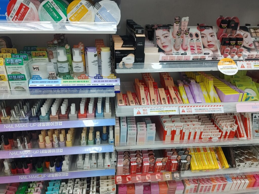 Affordable makeup products at Daiso Korea