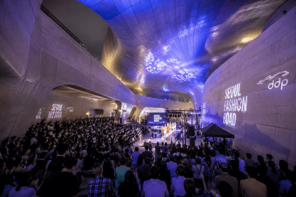 Seoul Fashion Road event inside Dongdaemun Design Plaza
