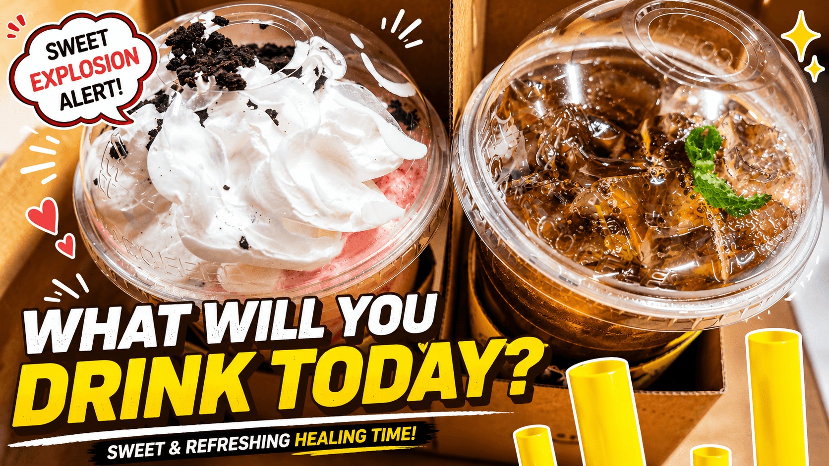 Popular drinks at Mega Coffee in Seoul