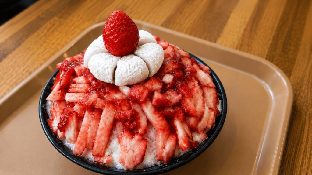Fresh Strawberry Bingsu at Sulbing Seongsu with premium Korean