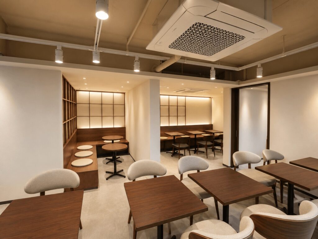 Cozy interior of Sulbing Seongsu dessert cafe with comfortable seating