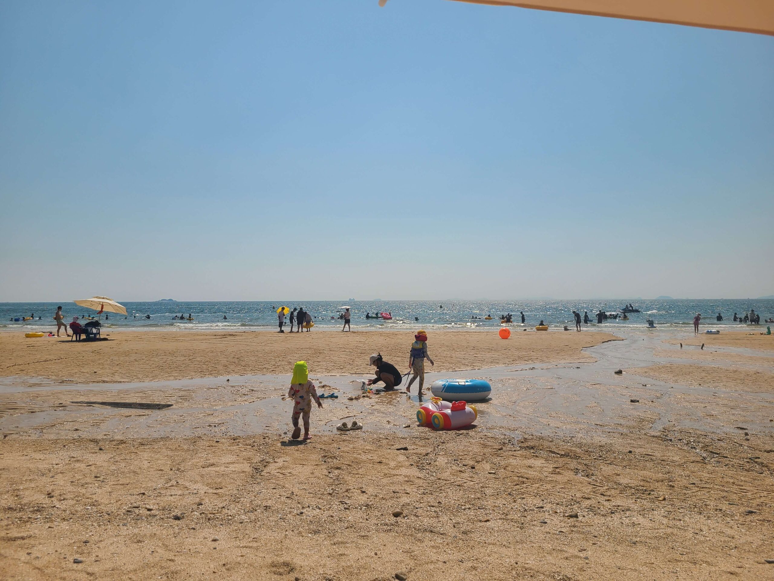 Family beach area at Daecheon Beach in Boryeong
