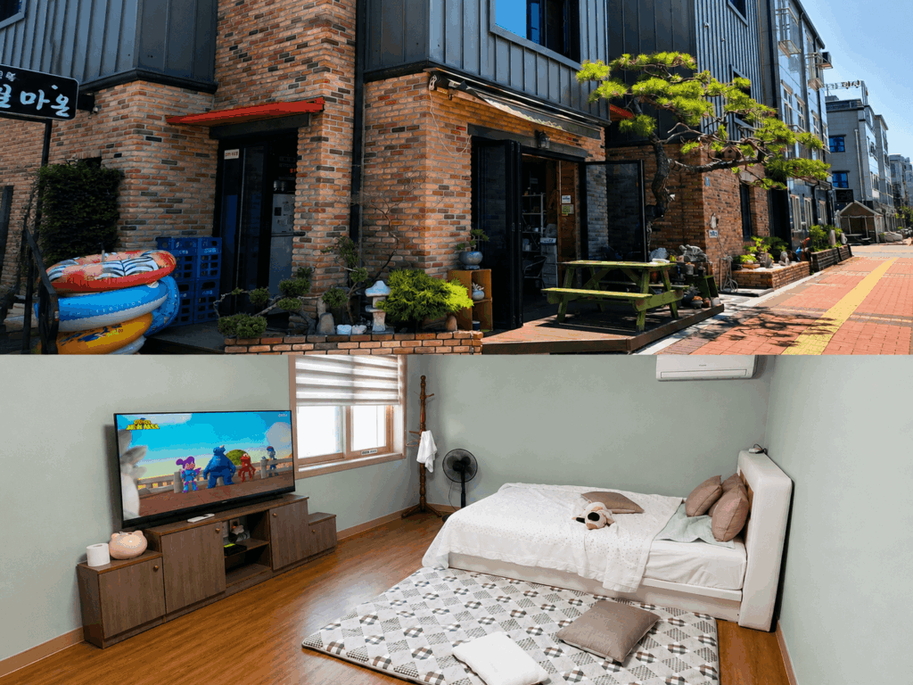 Daecheon Beach minbak accommodation in Boryeong with a clean family room