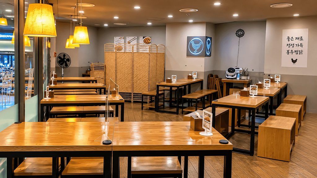 Interior of Bongchu Jjimdak Jongno Tower in Seoul