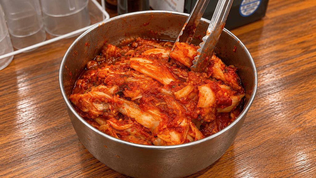 Myeongdong Kyoja Kimchi Served on a Small Plate