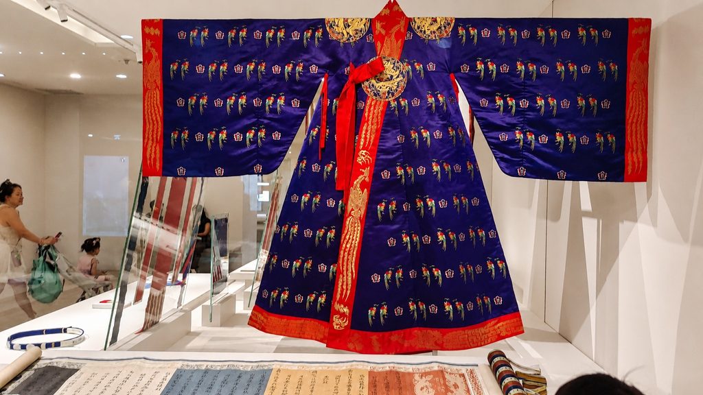 Traditional royal queen’s robe displayed at the National Palace Museum of Korea in Seoul